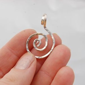 The Salvaged Edge SS swirl pendant